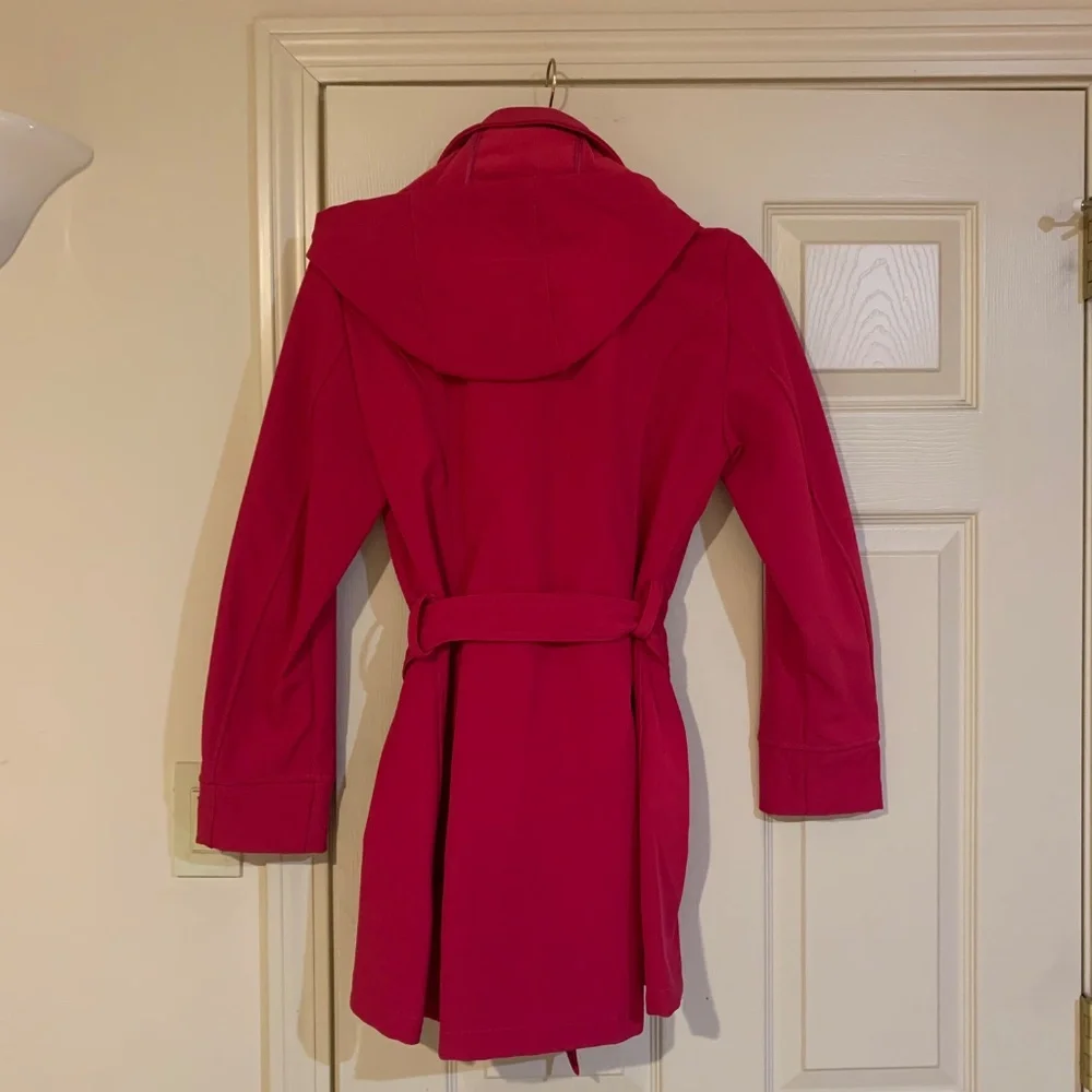 Betsy Johnson Pink Hooded Belted Jacket sz S